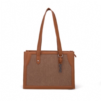 Eco friendly recycle canvas tote bag women handbags vegan leather