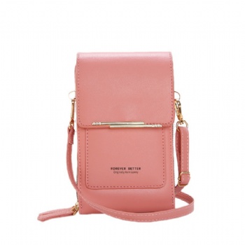 New sustainable lady wallet crossbody samsung cell phone pouch lady zipper wallet