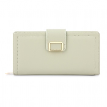 Handmade personalized leather wallet fashionable vegan pu zipper wallets women purse