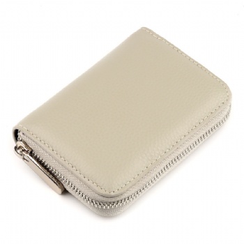 YKK affordable price zipper coin purse luxury real pebble leather wallet women