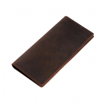 Nice handicraft billfold classic calf skin leather wallet women pure color clutch
